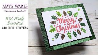 SUCH a cool and Unique Layered Stencil! MID MONTH INSPIRATION! Easy Christmas Cards Y'all!