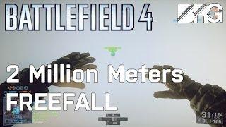 Battlefield 4 - 2 Million Meters FREEFALL - World Record