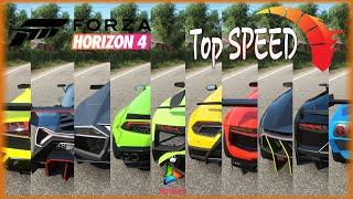 Forza Horizon 4 Top 10 Fastest Lamborghini Cars | Top Speed Battle All Upgraded and Tuned