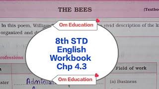 8th STD English Workbook Chp 4.3 The Bees @omeducation8606