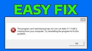 How To Fix api-ms-win-crt-stdio-l1-1-0.dll is Missing From Your Computer