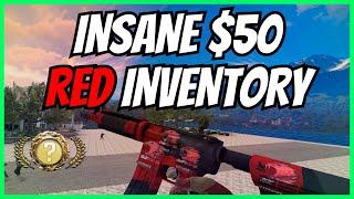 FULL RED CS:GO INVENTORY FOR $50! The Best Cheap Red CSGO Skins 2023!