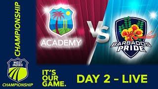  LIVE WI Academy v Barbados - Day 2 | West Indies Championship 2024 | Thursday 18th April