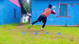 Roshan Nepal Self Goalkeeper training