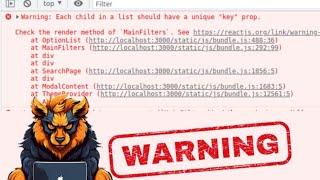 FIX: Warning – Each Child in a List Should Have a Unique Key prop