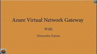 Azure Virtual Network Gateway