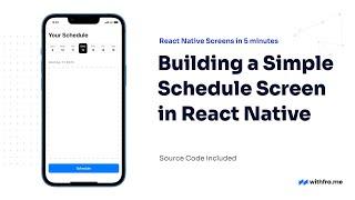 #34 Building a Simple Schedule Screen in React Native