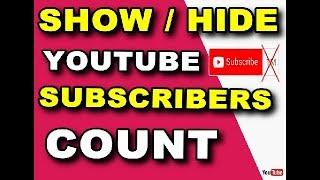 How To Show Hide || Your YouTube Channel || Subscriber Count (2018) | How To Hide Subscriptions
