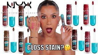 Lip Stain Gloss? *new* NYX LIP IV HYDRATING GLOSS STAIN + NATURAL LIGHTING SWATCHES