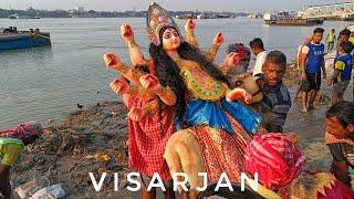 DURGA VISARJAN 2023|MA DURGA IDOL IMMERSION IN KOLKATA BABUGHAT|DURGA PUJA VISARJAN 2023