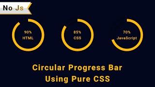 How To Create Circular Progress Bar Using Pure CSS | #DeveloperHub