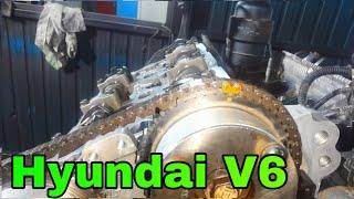 Hyundai v6 engine timing chain - How to put a chain Hyundai v6 - kia sorento engine timing chain