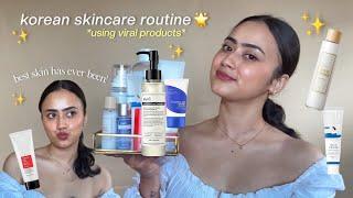 my *korean skincare* routine + honest review of *VIRAL* korean skincare products 🫧️