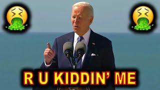 Joe Biden GLITHCED-OUT at Pointe de Hoc and EMBARRASSES America.....