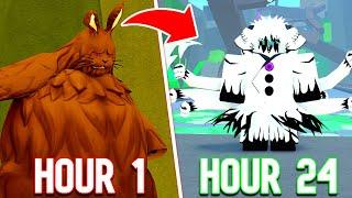 Spending 24 Hours in the NEW EGG HUNT in Shindo Life.. - Challenge (Roblox)