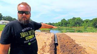 Installing an Overflow Pipe in a Pond Dam