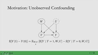 7.1 - Unobserved Confounding, Bounds Intro, and Lecture Outline