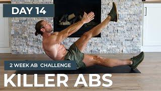 Day 14: 18 Min KILLER ABS WORKOUT // Shredded: 2 Week Ab Challenge