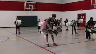 Winona's Little Warriors perform during their practice