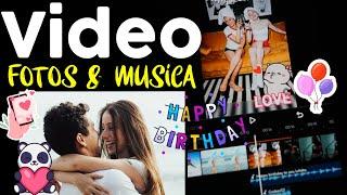 2 Formas: Hacer un VIDEO con FOTOS y MÚSICA en el Celular (Novia o Cumpleaños)