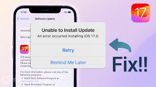 Unable to Install Update iOS 18/17? Here is the Fix