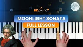 Moonlight Sonata 1st Movement - Complete Piano Lesson (2023)
