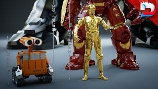 Movie Robots Size Comparison | Cinematic Data