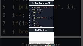 Find the Error in This Code | Coding Challenge Question 1 #CodingChallenge #programming