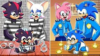 Police Family & Prisoner Family - Very Funny Story -  Sonic The Hedgehog 3 Animation