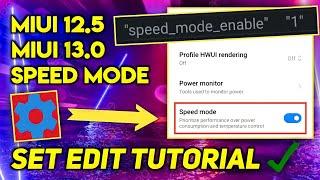 MIUI 12.5 Activating MIUI 13 Hidden Speed ​​Mode Enable (Set Edit)