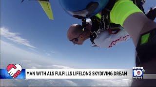 ALS patient sky dives before hospice