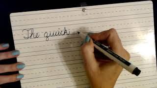 ASMR | Writing Cursive Letters (Soft Spoken)