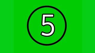 05 Second CountDown Timer With Sound Effect | 05 Second Green Screen CountDown Timer