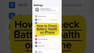 How to check battery health on iPhone #sannpunleu #iphone #howto #shorts #shortvideo