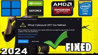 Cyberpunk 2077 Error Fix | Cyberpunk 2077 has flatlined Error Fix 100% | Launch issue fix(2024)