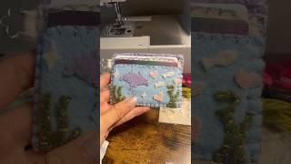 manta ray felt wallet card holder tutorial out now! #embroidery #sewing #diy