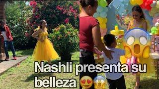 NASHLI AL FIN!! Sale a su GRAN FIESTA  | LUCIENDO SU BELLO Vestido, ASI RECIBE A SUS INVITADOS