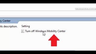 How to Disable Windows Mobility Center In Windows