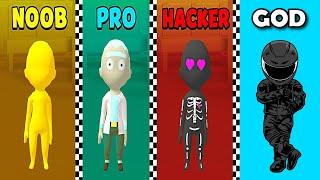 NOOB vs PRO vs HACKER vs GOD -  EPIC RACE 3D