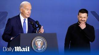 Biden introduces Zelensky as 'President Putin' at NATO summit