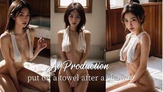 [Ai Production] put on a towel after shower/샤워후 타올만/ai lookbook girl 룩북