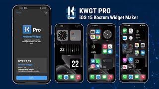 Tutorial iPhone iOS 15 KWGT Kostum Widget Maker PRO | All Device Android