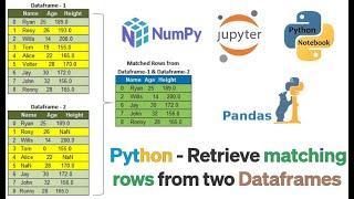 Python — Retrieve Matching Rows From Two Dataframes