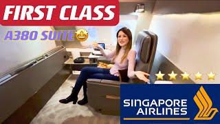 Singapore Airlines A380 First Class Suite |Frankfurtto New York JFK| First Class MUKBANG!!