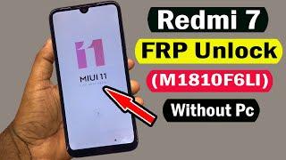 Redmi 7 (M1810F6LI) FRP Bypass & Google Account Unlock | Xiaomi 7 FRP Unlock Easy Trick Without PC |