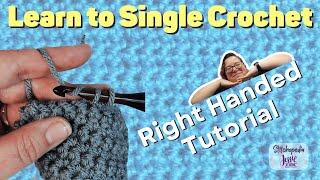 How to SC: Single Crochet Tutorial - Right Handed || Jessie At Home LLC