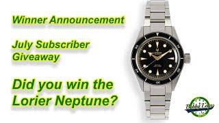 Winner Announcement - Lorier Neptuen - July Subscriber Giveaway