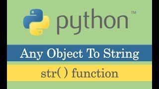 Python Str() Function - Convert Any Object To String