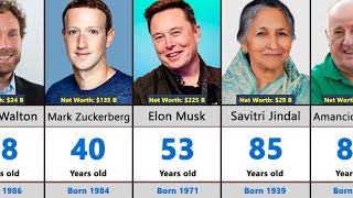 Age of Richest People 2024 | Youngest to Oldest