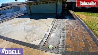 Epic Paver driveway Design and walkway! Cool Driveway build!